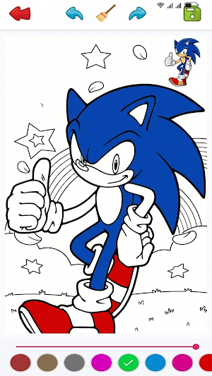 The Cartoon Soni Coloring Book Screenshot 2