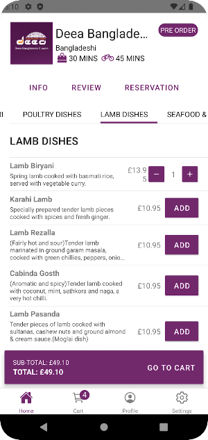 Deea Bangladeshi Cuisine Screenshot 1