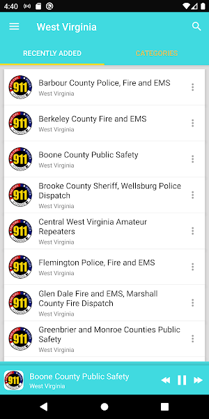 West Virginia police, fire and EMS radios Screenshot 0