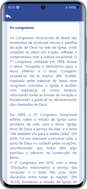 Congresso Vocacional Screenshot 2