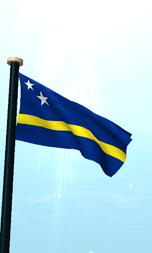 Curaçao Flag 3D Live Wallpaper Screenshot 1
