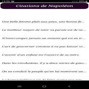 Citations de Napoléon Bonaparte Screenshot 2