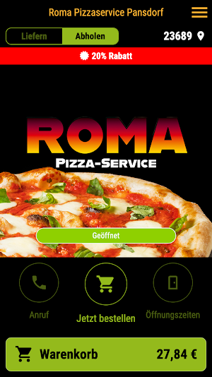 Roma Pizza Service Pansdorf Screenshot 0