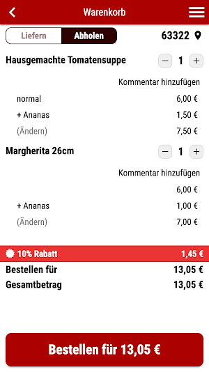 123 Pizzeria Rödermark Screenshot 1