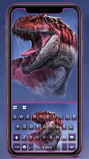 Monster Dinosaur Keyboard Background Screenshot 0
