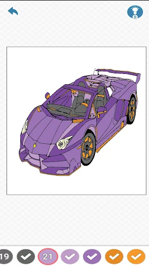 Cars Color by Number Screenshot 2