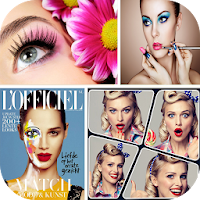 Selfie makeup collage beauty c