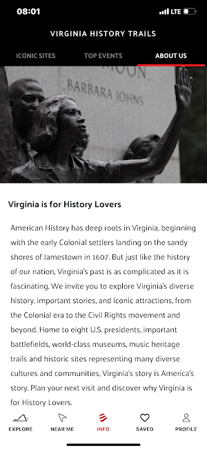 Virginia History Trails Screenshot 1