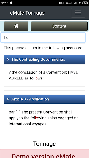 cMate-Tonnage (Demo) Screenshot 3