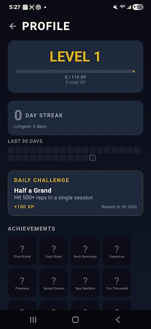 Deck of Pain - Card Workout Screenshot 3