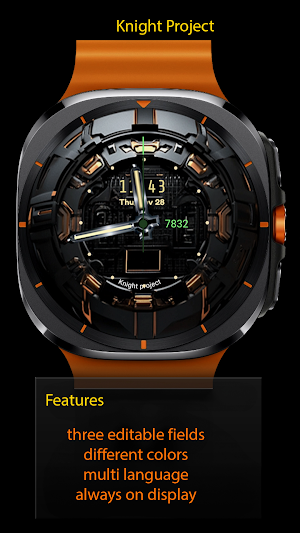 Black Marvel Watch Face Screenshot 1
