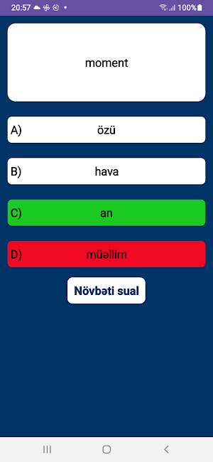 İngiliscə söz əzbərlə Screenshot 2