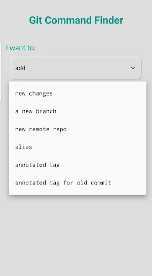 Git Command Finder Screenshot 0