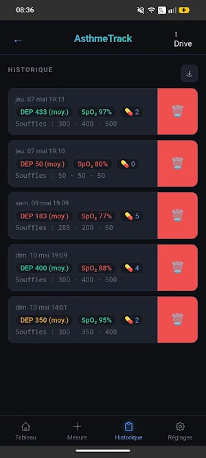 AsthmeTrack Screenshot 2