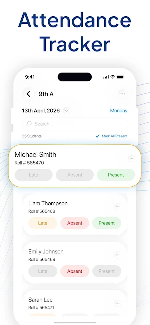 Attendance Tracker & Register Screenshot 0