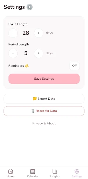 Simple Period Tracker Screenshot 3