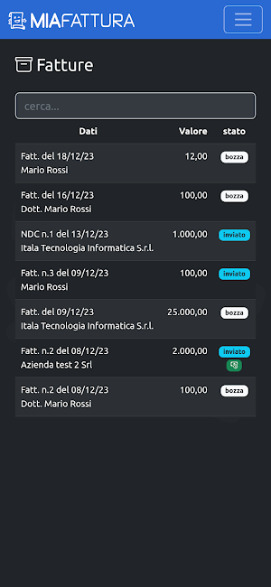 MiaFattura Screenshot 2