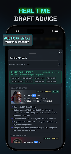 twif: Fantasy Football Advisor Screenshot 2