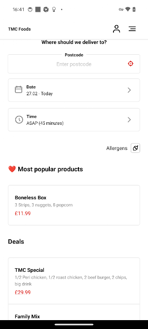 TMC Foods Screenshot 2