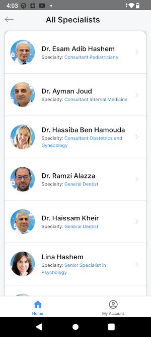 Hashem Clinic Patient Screenshot 2