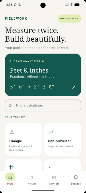 feet inch calculator Screenshot 0