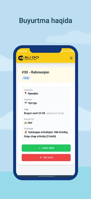 Ali GO Driver Screenshot 2