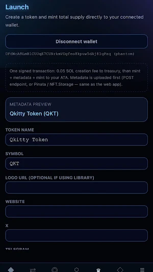 QkittySwap Screenshot 1