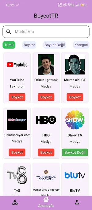 Boykot Listesi Screenshot 0