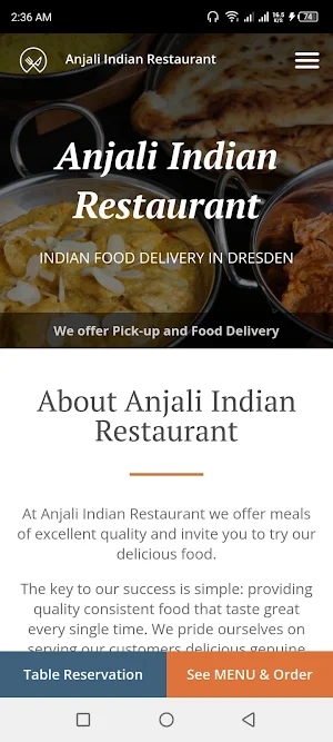 Anjali Indian Restaurant Screenshot 1
