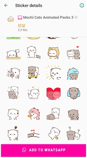 Animated Mochi Peach Stickers Screenshot 0