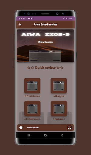 Aiwa Exos-9 Reviews Screenshot 0