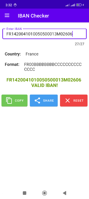IBAN Checker Screenshot 1