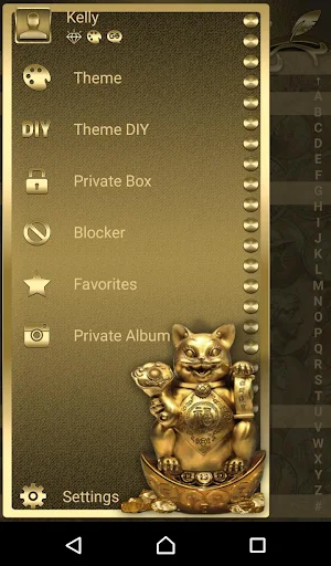 Gold Lucky Charm Go SMS theme Screenshot 2