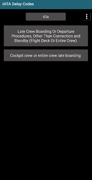 IATA Delay Codes Austrian Screenshot 3