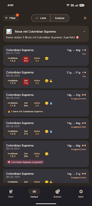 Coffee Shot Timer Screenshot 2