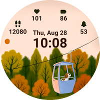 Autumn Day Animated Watch face