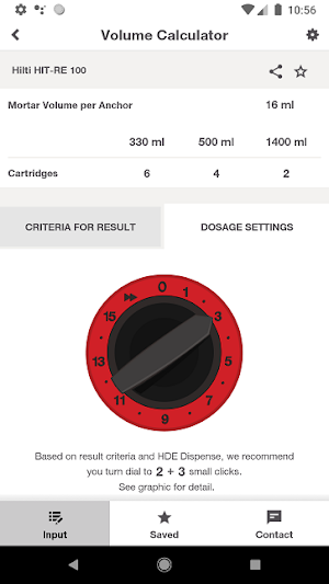 Hilti Volume Calculator Screenshot 3
