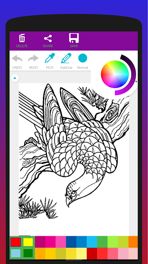 Colorful Birds Coloring Book Screenshot 1