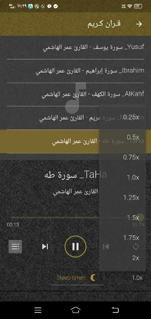 القارئ عمر الهاشمي MP3 بدون نت Screenshot 3