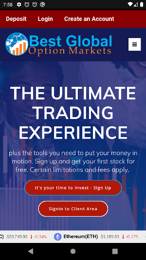 Best Global Option Markets Screenshot 1