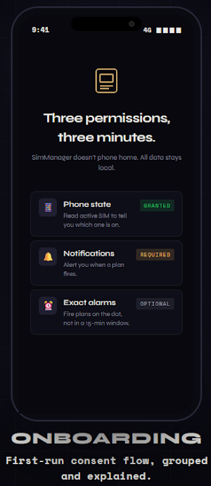 SIM Manager – SIM Scheduler Screenshot 1