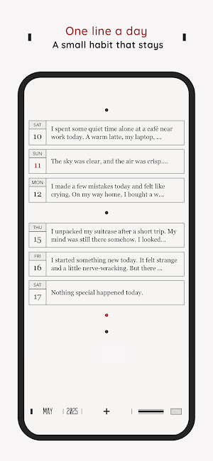 DayGram - One Line a Day Diary Screenshot 0