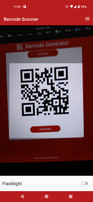 Barcode Scanner Screenshot 0