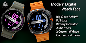 Modern Digital Watch Face Screenshot 0