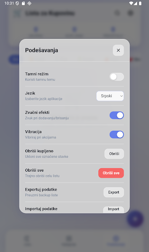 Lista za Kupovinu Namirnica Screenshot 2