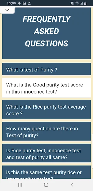 Purity Test Screenshot 3