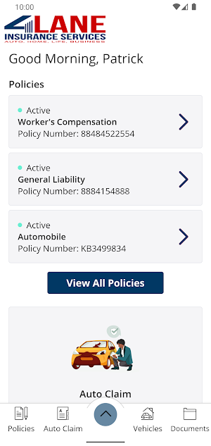 4 Lane Insurance Mobile Screenshot 1