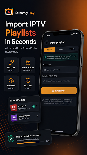 Streamly Play: IPTV Player Screenshot 0