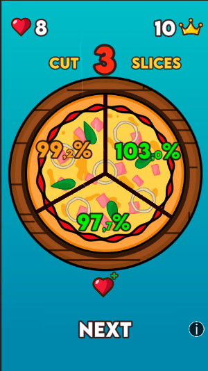 Perfect Cut: Pizza Slices Screenshot 1