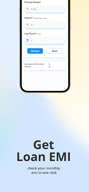 Quick Loan EMI Calculator App Screenshot 3